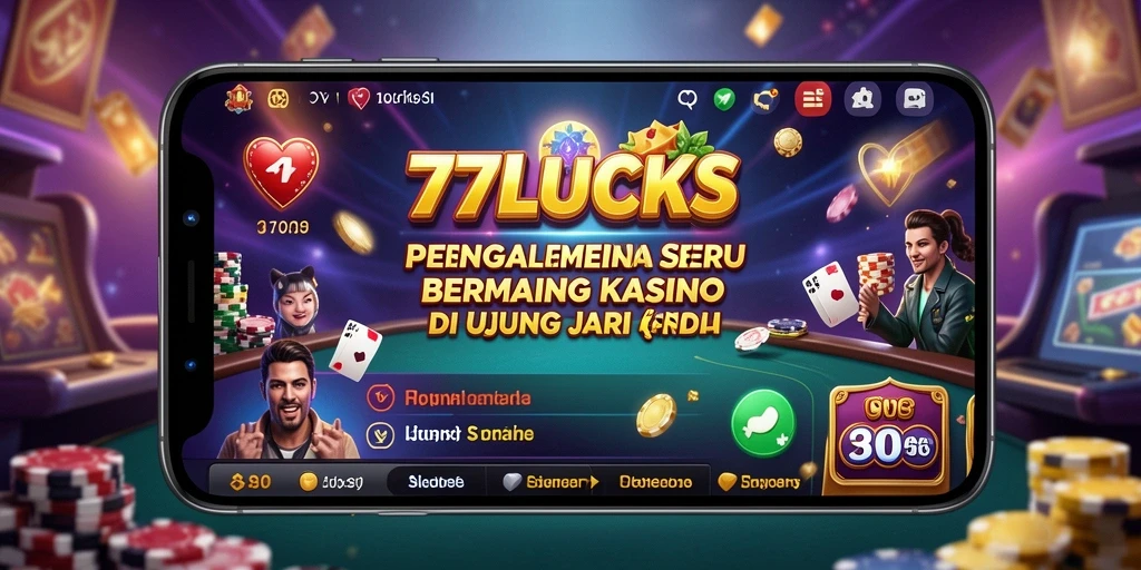 Tampilan mendebarkan dari gameplay Kasino 77LUCKS.