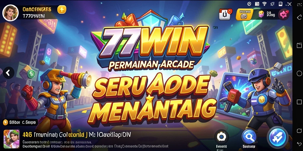 Screenshot gameplay menampilkan aksi seru dalam permainan arcade.