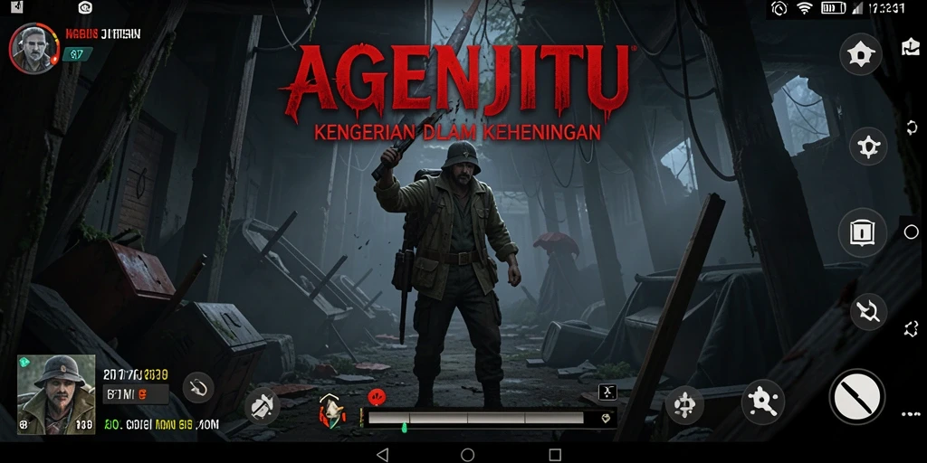 Tangkapan layar menunjukkan momen mencekam dalam gameplay AGENJITU.