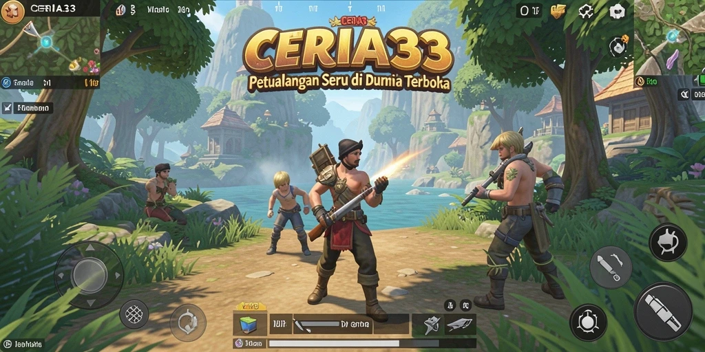 Gameplay CERIA33 menampilkan petualangan seru di dunia terbuka.