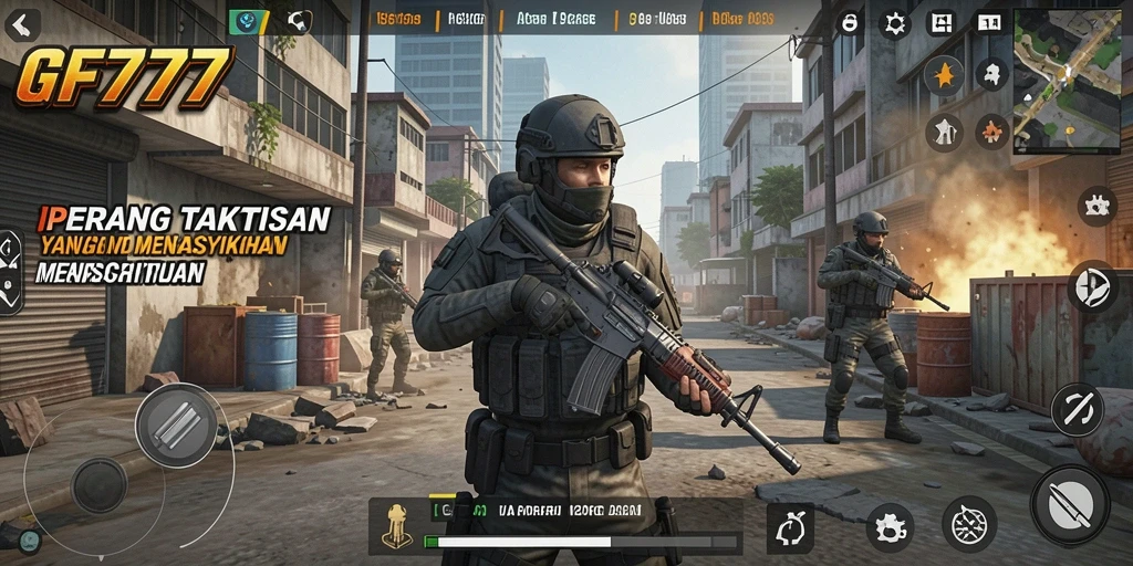 Tampilan gameplay intens dan strategi pertarungan di GF777.