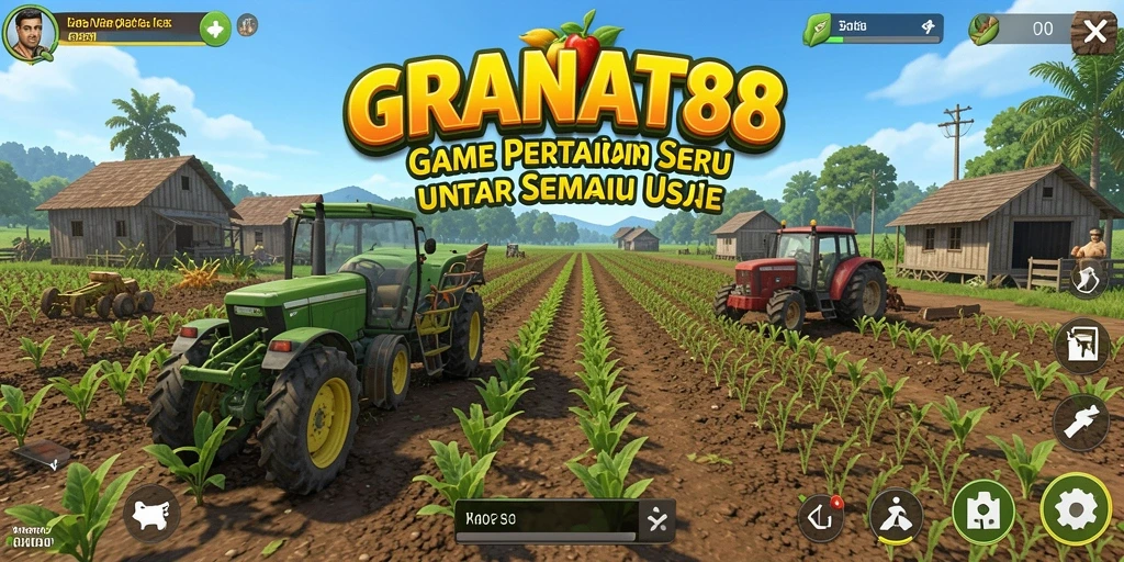 Screenshot gameplay <strong>GRANAT88</strong>, menunjukkan aktivitas bertani yang seru dan menarik.