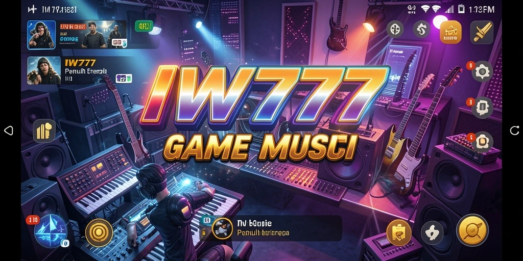 Screenshot IW777 menampilkan gameplay musik yang seru dan dinamis.