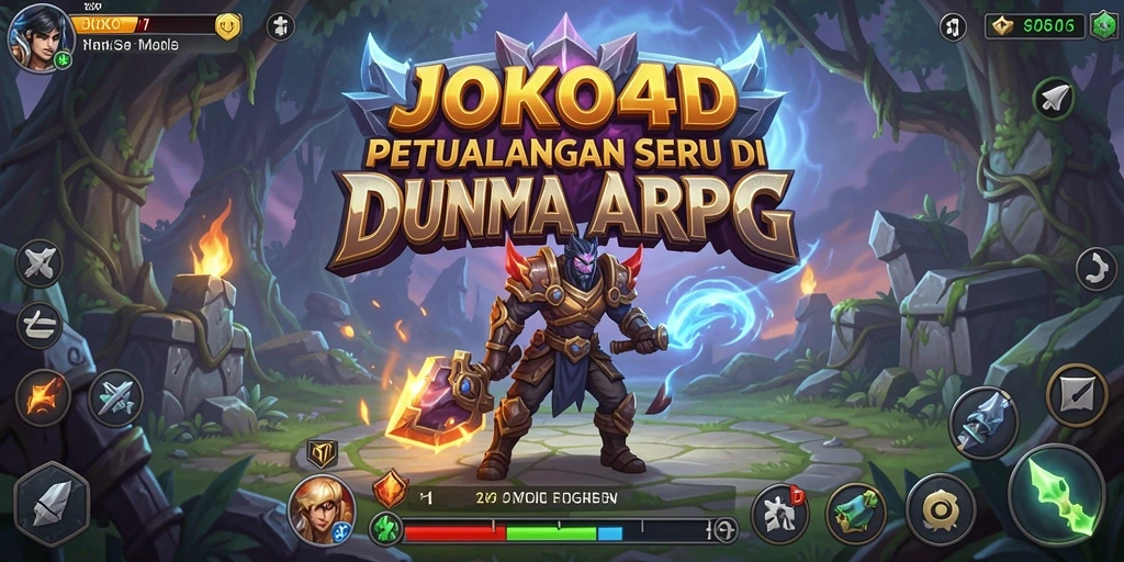 Tampilan permainan JOKO4D yang epik saat bertempur melawan monster.