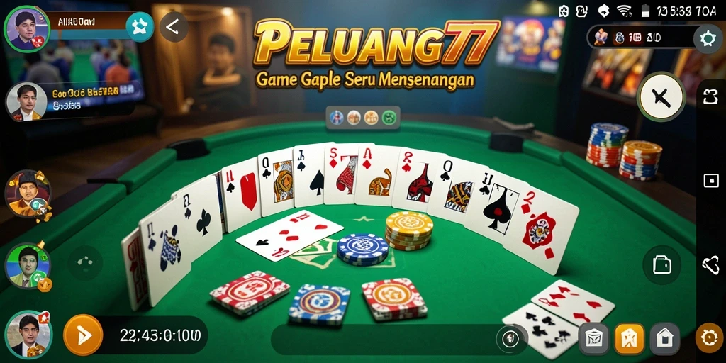 Tampilan gameplay seru dan interaktif dalam PELUANG77.