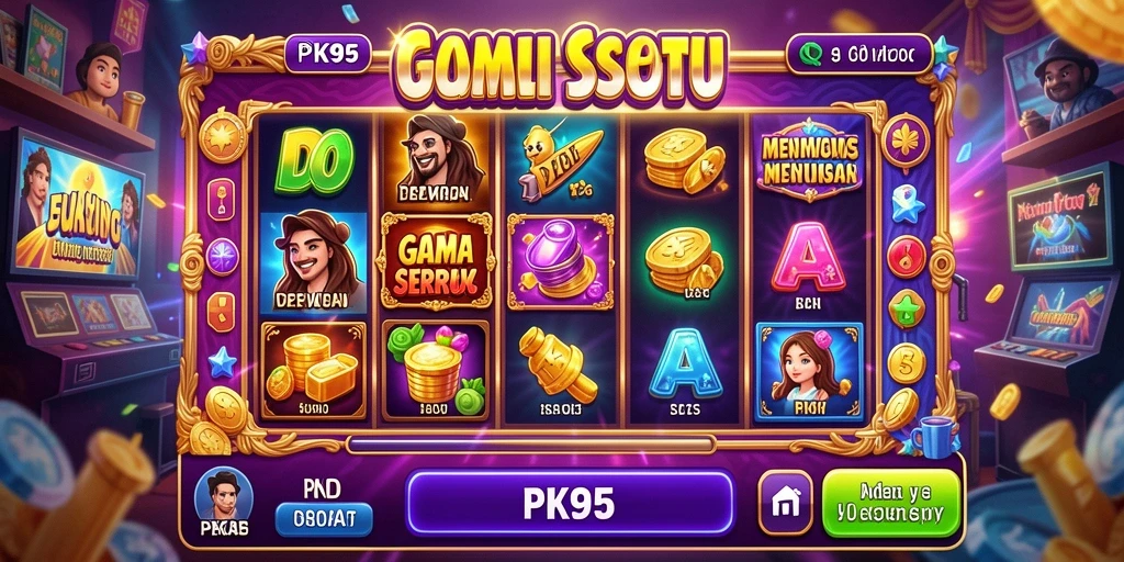 Tampilan gameplay menakjubkan dari PK95 dengan berbagai slot menarik.