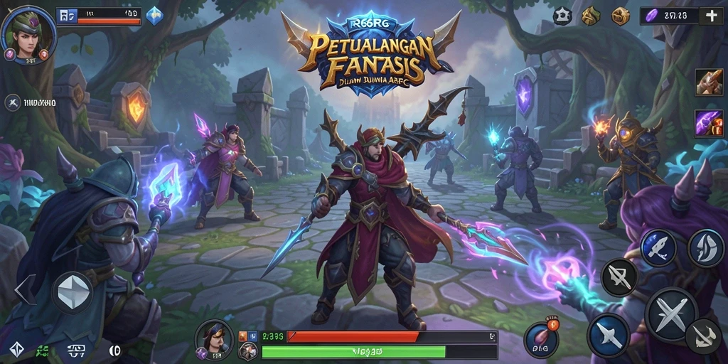 Tangkapan layar menampilkan aksi intens dalam gameplay ARPG R6R6.