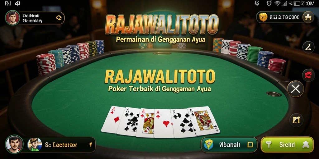 Tampilan seru saat bermain Poker di RAJAWALITOTO.