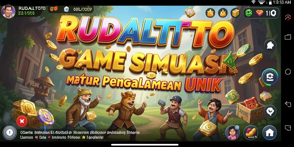 Screenshot gameplay RUDALTOTO yang menampilkan aktivitas simulasi yang seru.