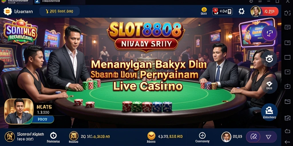 Tampilan gameplay Live Casino yang mengasyikkan di SLOT8808.