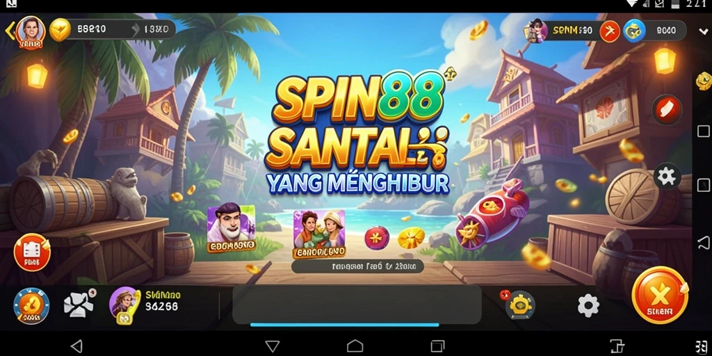 Tampilan gameplay <strong>SPIN88</strong> yang penuh warna dan interaksi menyenangkan.