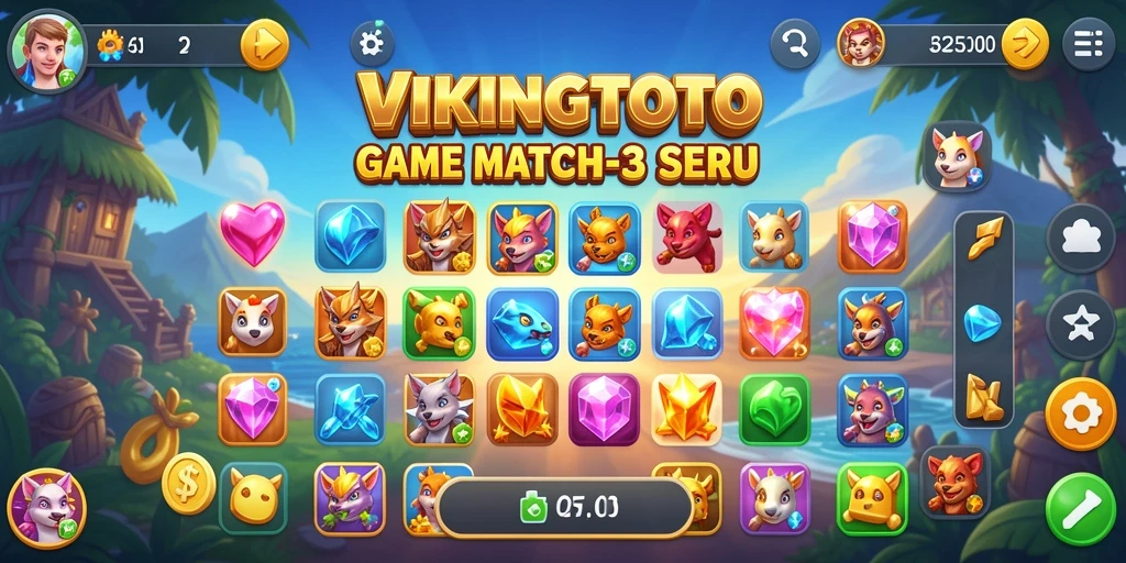 Tampilan gameplay VIKINGTOTO dengan kombinasi warna cerah.