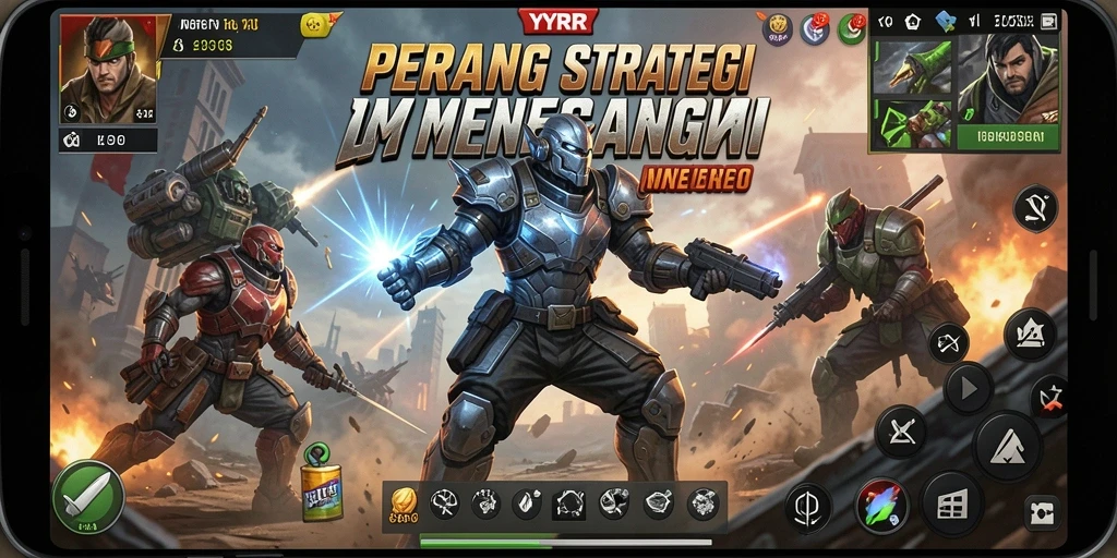 Tangkapan layar YYRR menunjukkan aksi pertempuran yang mendebarkan di medan perang.